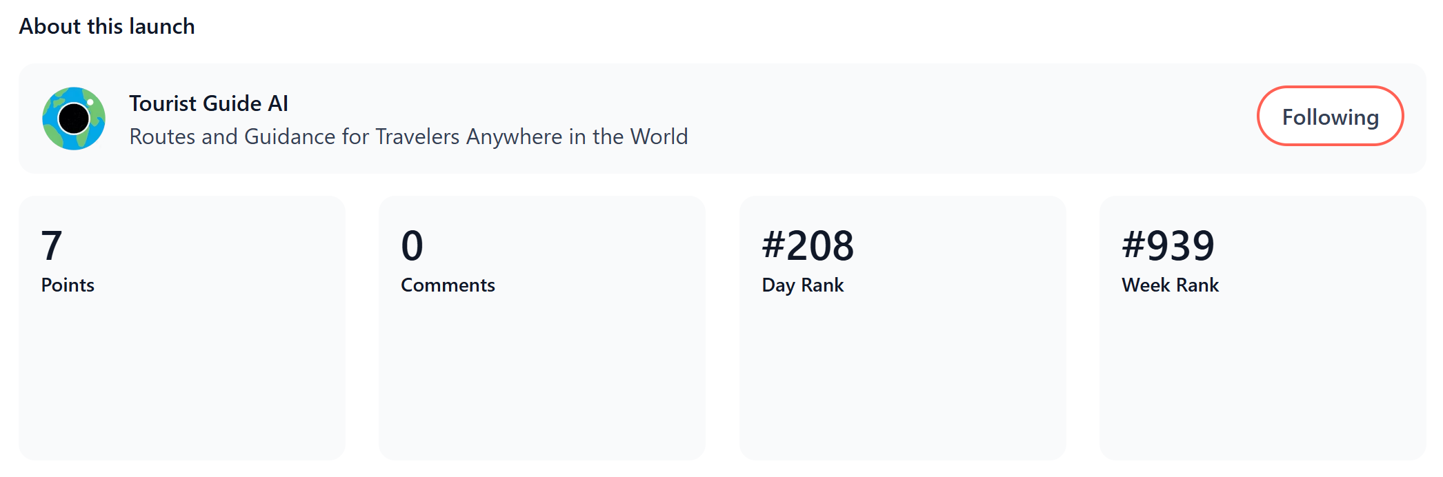 Tourist Guide AI - Launch 1