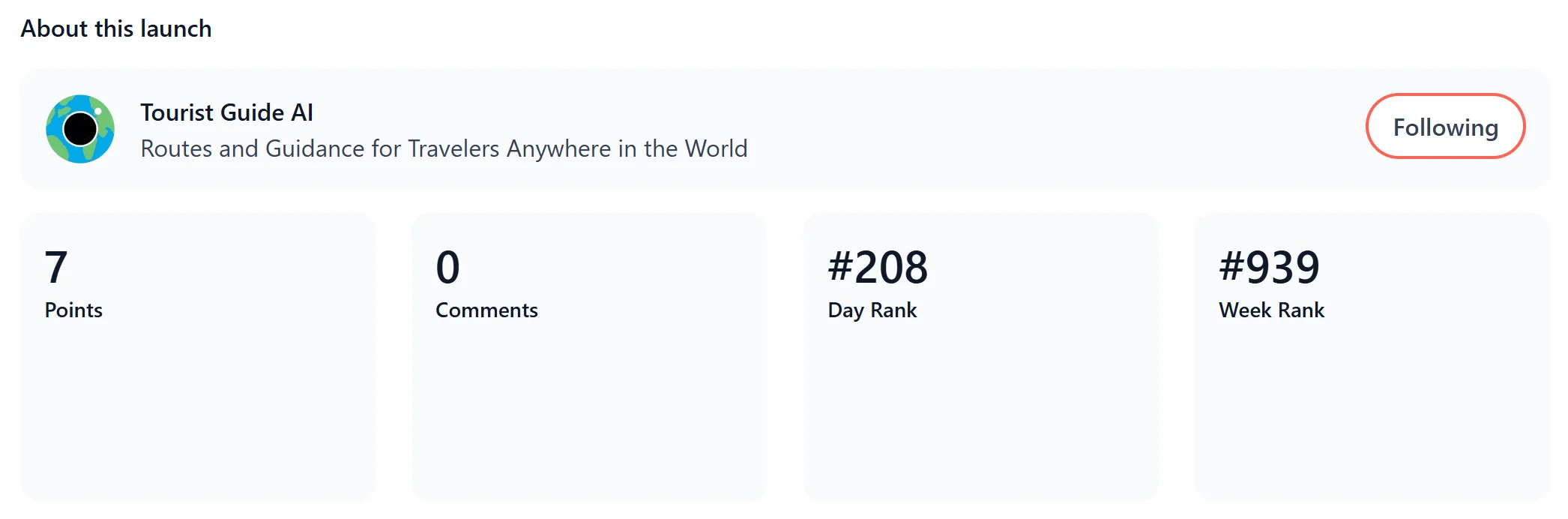 Tourist Guide AI - Launch 1