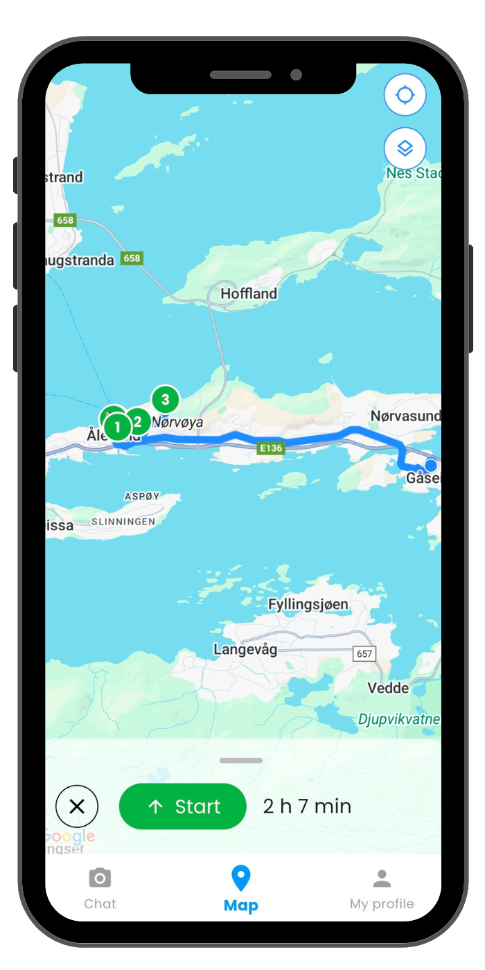 Tourist Guide AI follow generated route