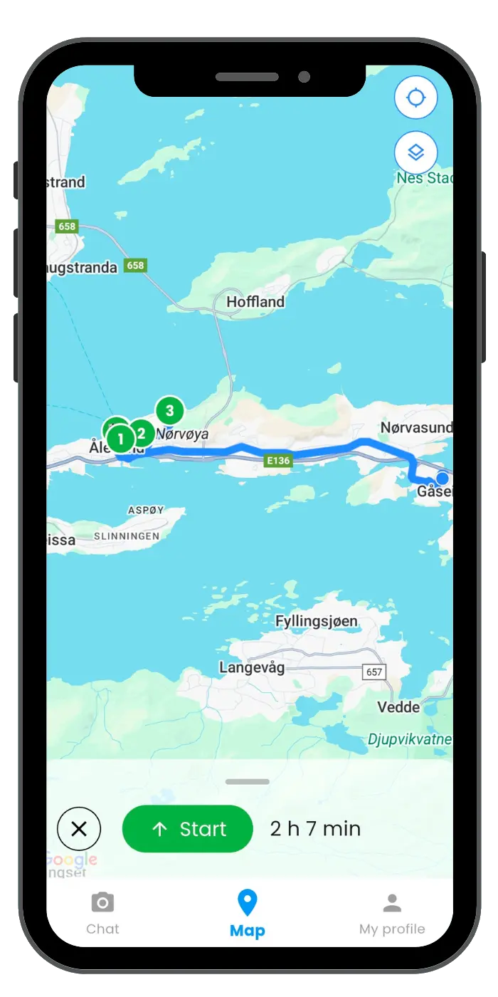 Tourist Guide AI follow generated route